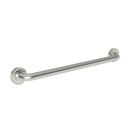 Newport Brass 27" L, Two Post, Solid Brass, 24" Grab Bar in Polished Nickel, Polished Nickel 1020-3924/15